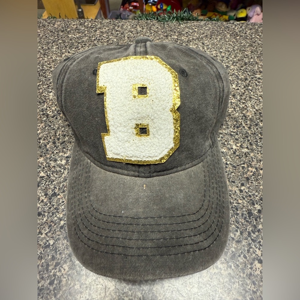 Gray distressed ball cap